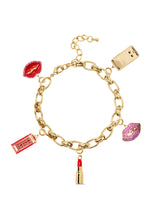 Gold Lips Charm