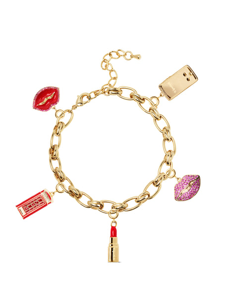 Gold Lips Charm
